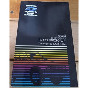 1993 Chevrolet S10 Pickup Truck Owner's Manual Guide Book